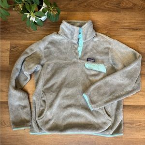 Patagonia Re-Tool Snap T Fleece Pullover Women's Gray Blue Large